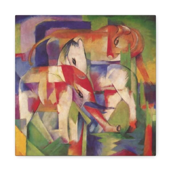 Expressionist Paintings Of Horses And Elephant by Franz Marc - Image 2