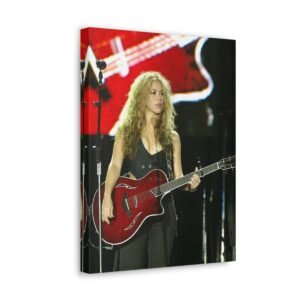 Shakira singing at the Rock in Rio concert in 2008