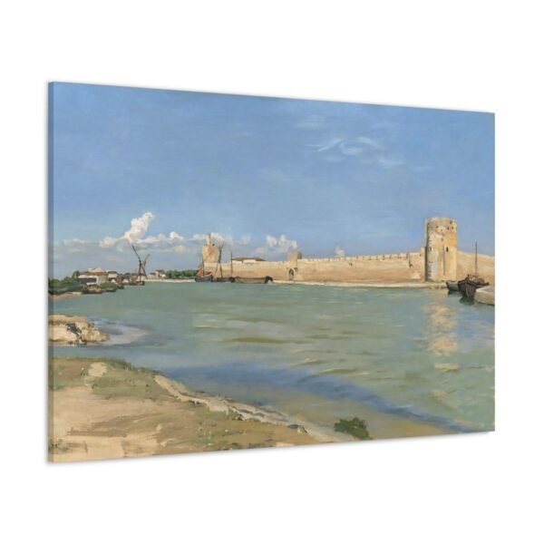 The Western Ramparts at Aigues-Mortes - Frédéric Bazille 1867