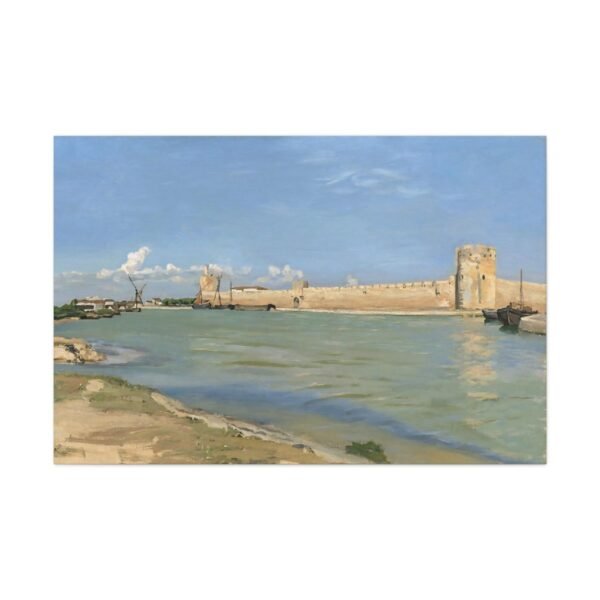 The Western Ramparts at Aigues-Mortes - Frédéric Bazille 1867 - Image 2